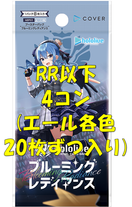 第1弾【ブルーミングレディアンス】RR以下4枚ずつセット(エール付)