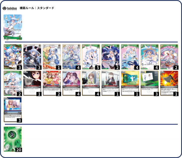 緑単【ぺこら単】デッキ