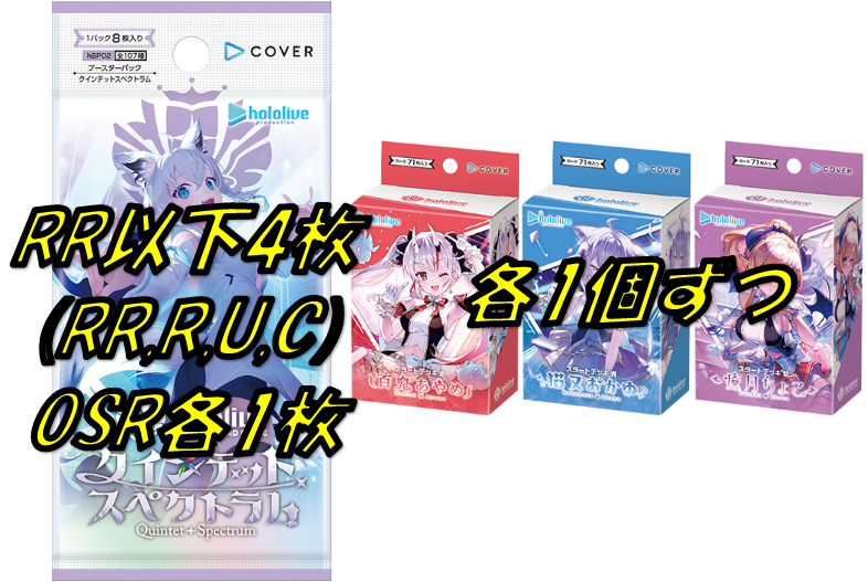 クインテットスペクトラムRR以下4枚&OSR1枚ずつSD3種付セット